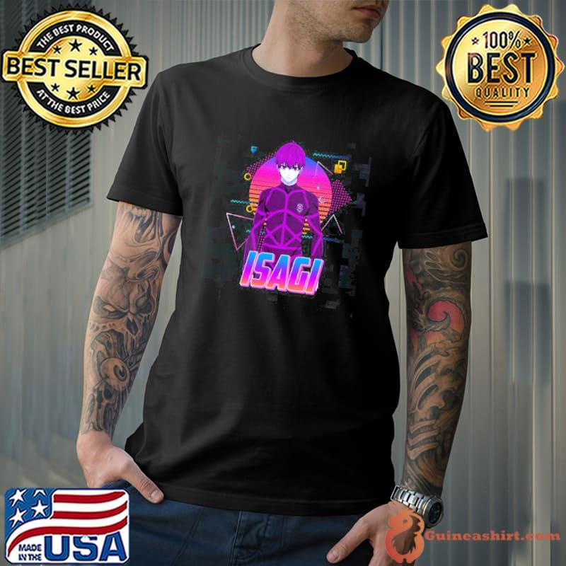 Neon isagI yoichI retro art blue lock shirt