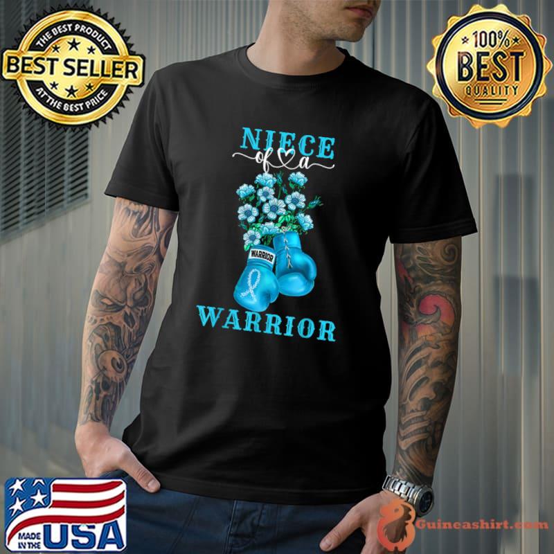 Niece Of A Warrior Cervical Cancer Awareness Support Squad Flowers T-Shirt