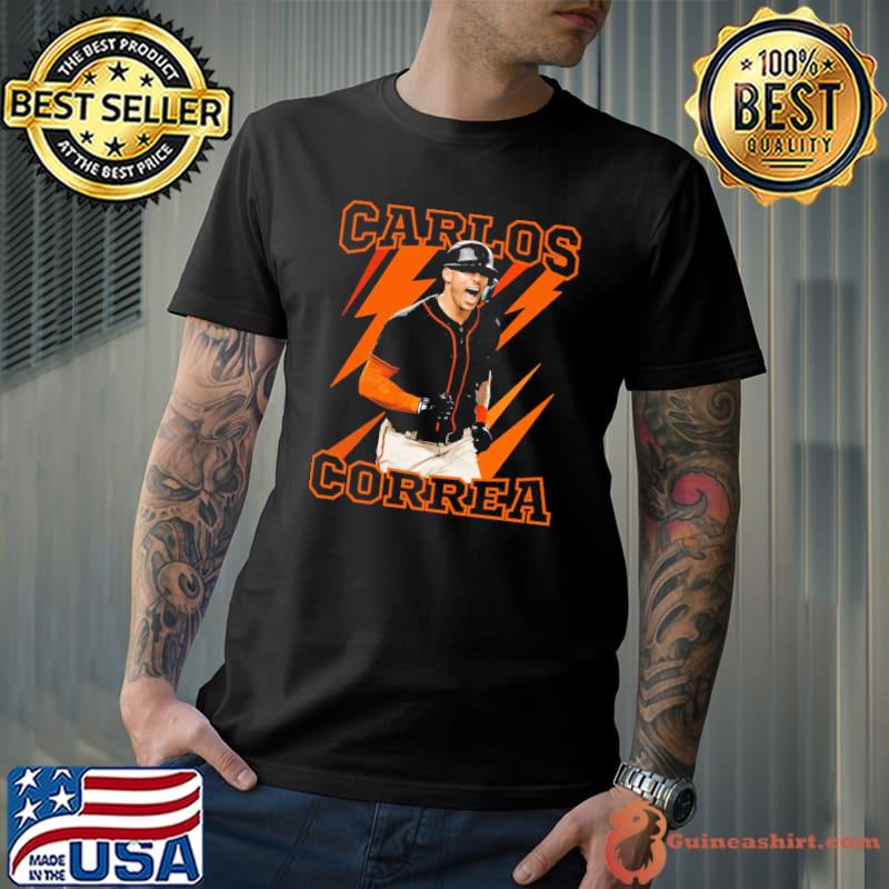 Orange thunder baseball carlos correa design shirt