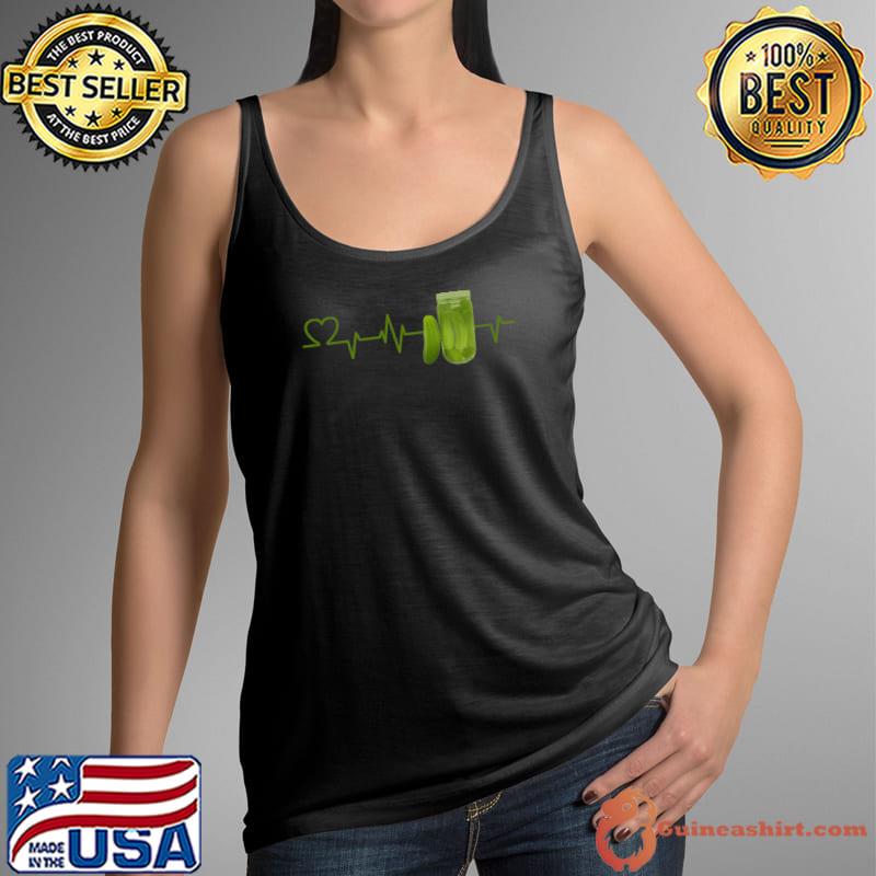 Pickle Lover Heartbeat For Pickles Lover Cucumber T-Shirt Tank Top