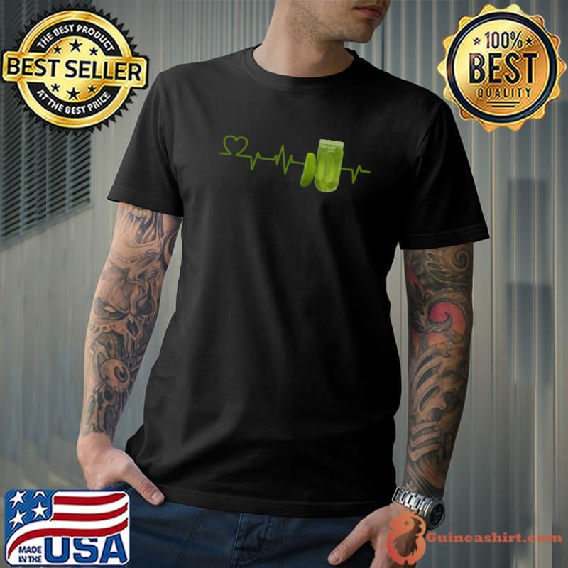 Pickle Lover Heartbeat For Pickles Lover Cucumber T-Shirt