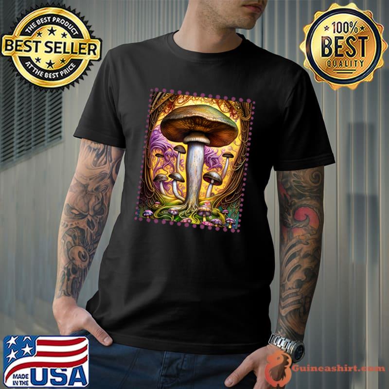 Psychedelic Mushroom In The Forest T-Shirt