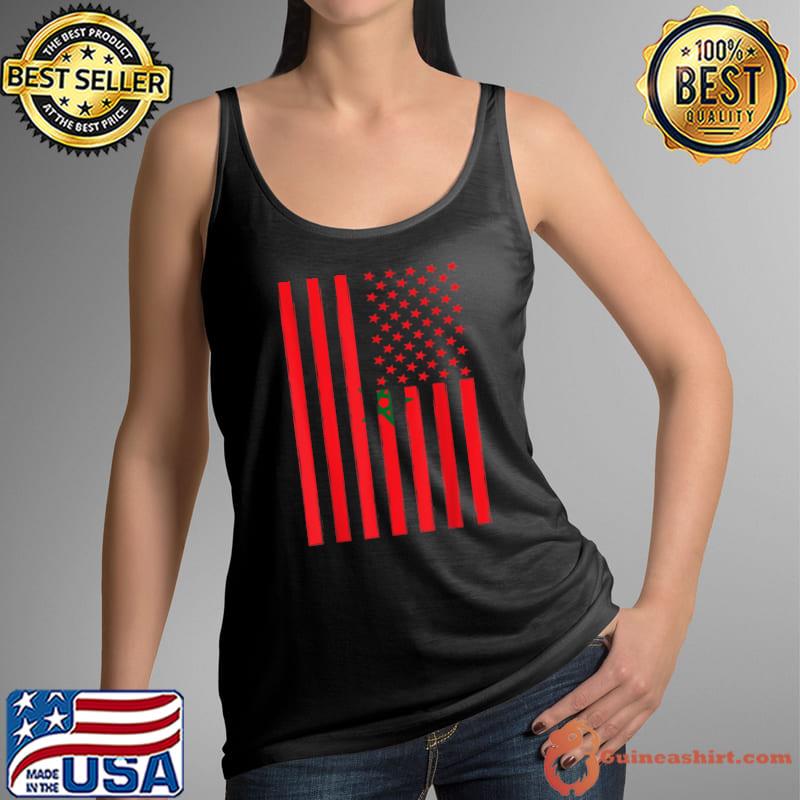 Retro America Flag Morocco Flag Jersey Patriotic T-Shirt Tank Top