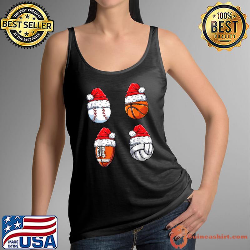 Santa ball sports with christmas hat sport player T-Shirt Tank Top