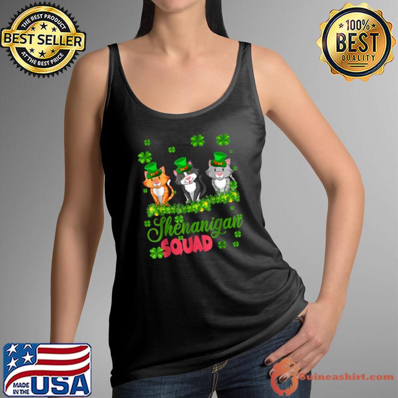Shenanigan Squad St Patricks Day Leprechaun Cat Lover Gifts T-Shirt Tank Top