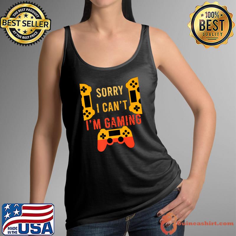 Sorry I Can't I'm Gaming Video Games Retro Gamer Christmas Gamer T-Shirt Tank Top