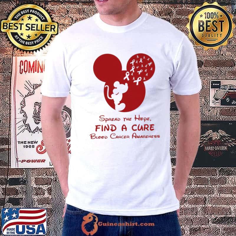 Spread The Hope Find A Cure Blood Cancer Awareness Mickey shirt