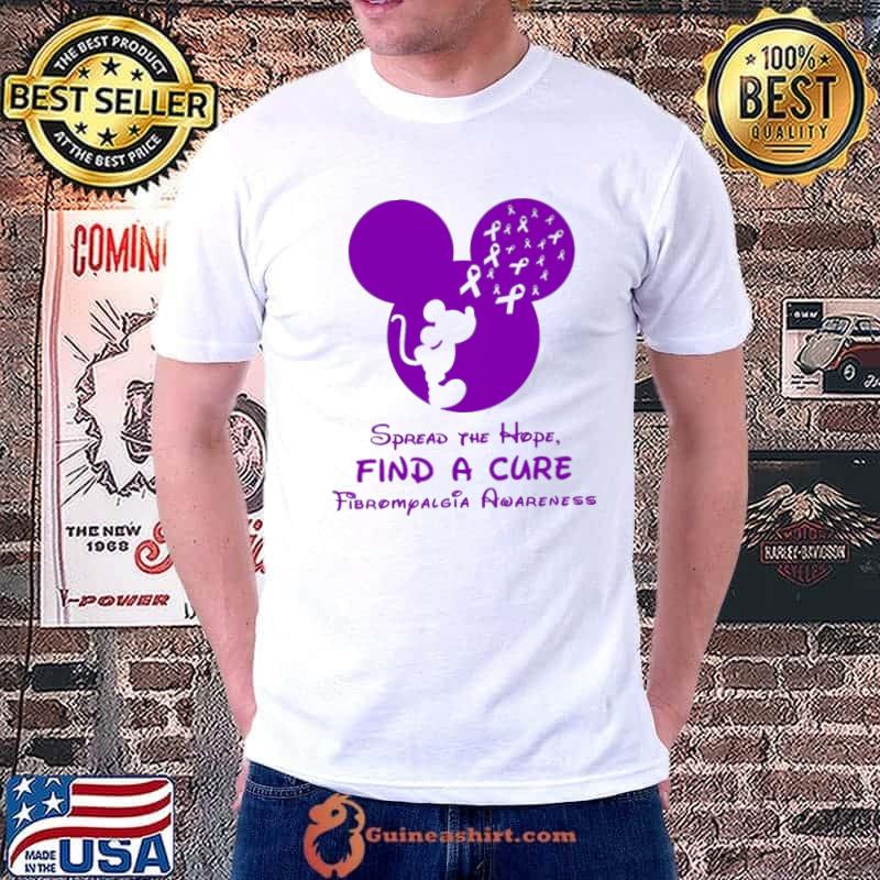 Spread The Hope Find A Cure Fibromyalgia Awareness Mickey shirt