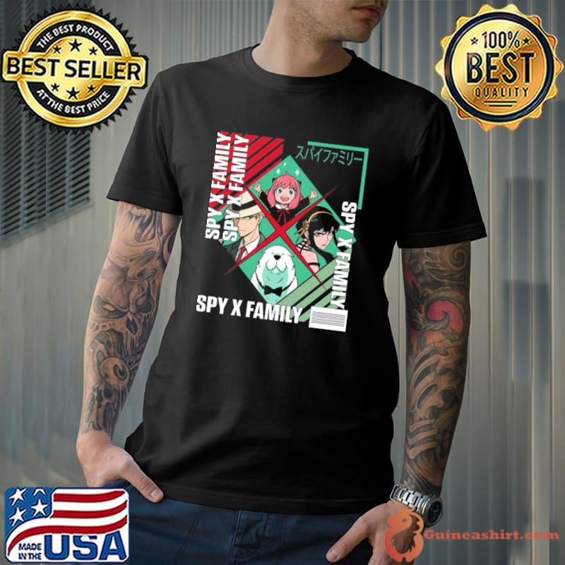 Spy team spy x family characters collage style shirt
