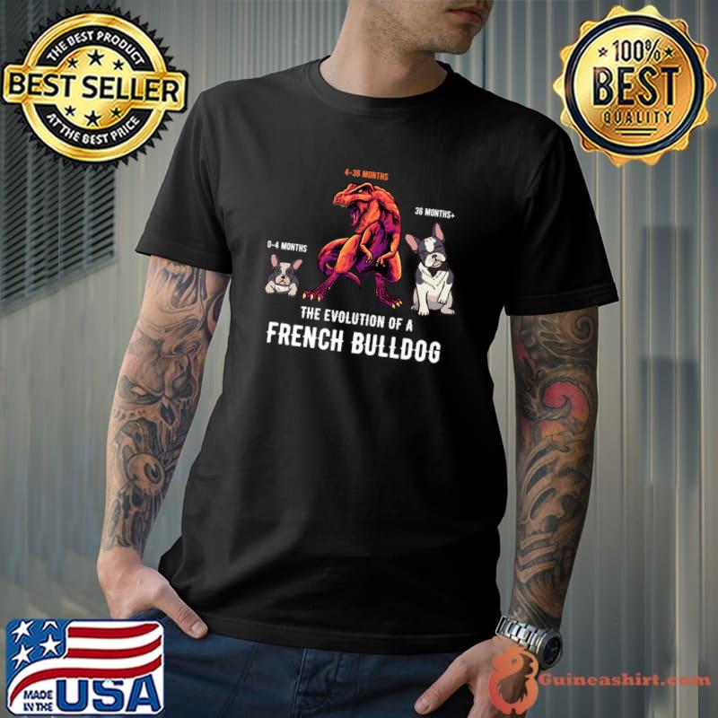 The Evolution Of A French Bulldog Or Evolution Of Dogs T-Shirt