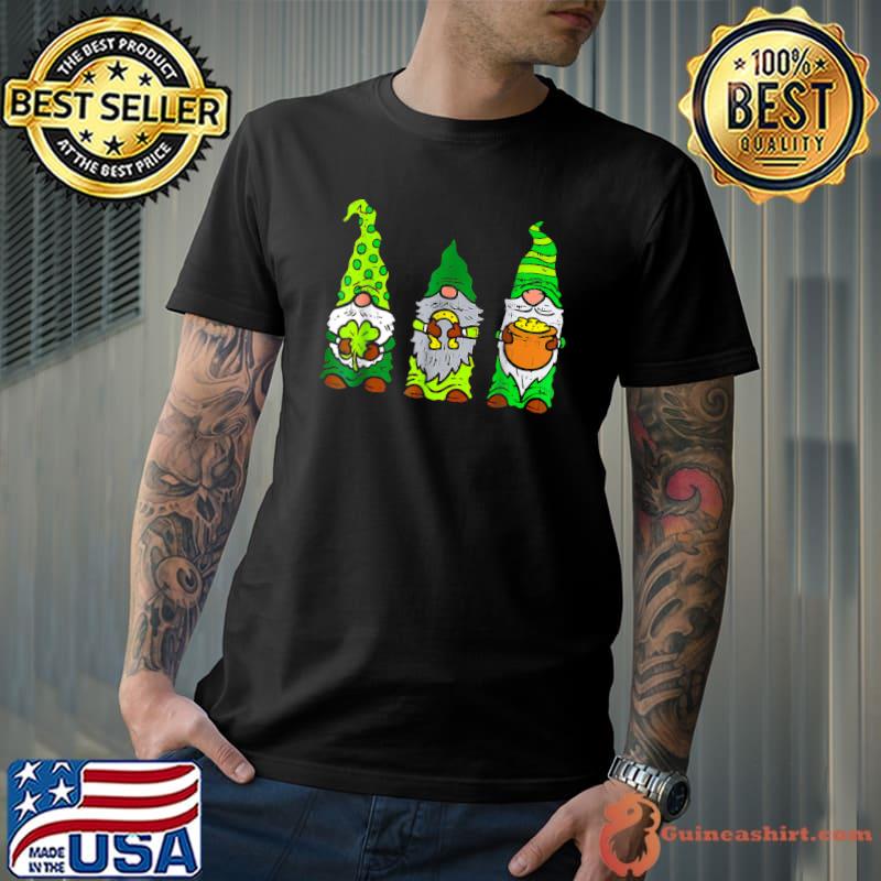 Three Gnome Shamrocks Saint Patrick's Day Coins Shorehouse Shamrock T-Shirt