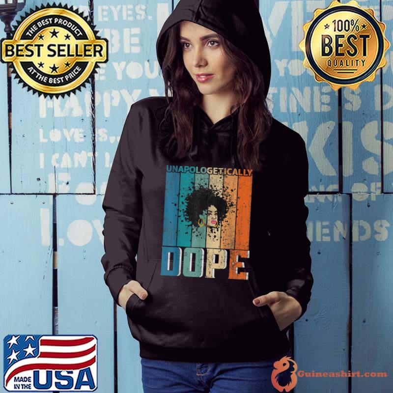 Unapologetically Dope Black History Month African American Watercolor Retro T-Shirt Hoodie