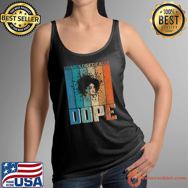 Unapologetically Dope Black History Month African American Watercolor Retro T-Shirt Tank Top