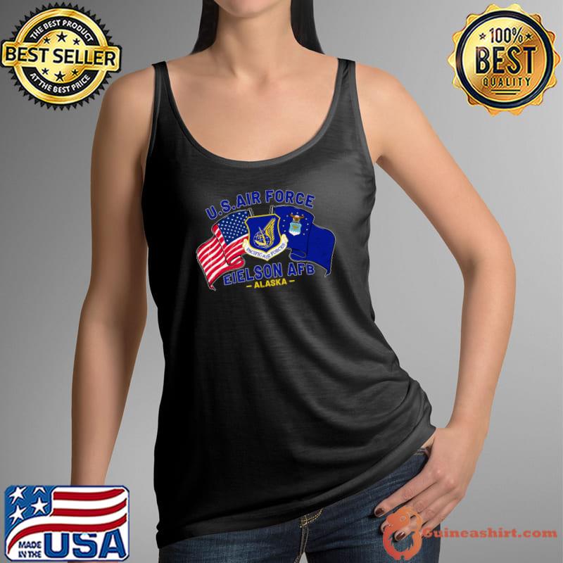 Us Eielson Air Force Base Eielson Afb Alaska AK Vintage American Flag T-Shirt Tank Top