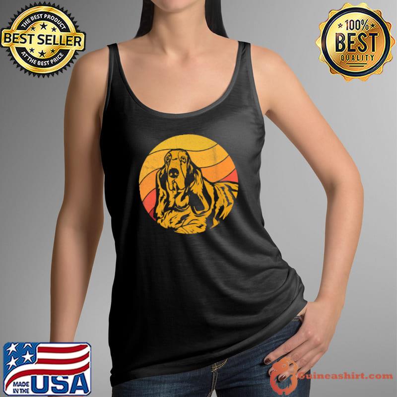 Vintage Basset Hound Sunset Dog Mom Dad T-Shirt Tank Top