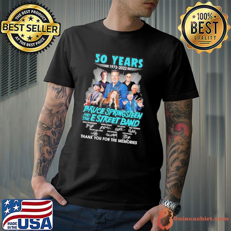50 years 1972-2022 Bruce Springsteen and the Estreet band thank you for the memories signatures shirt