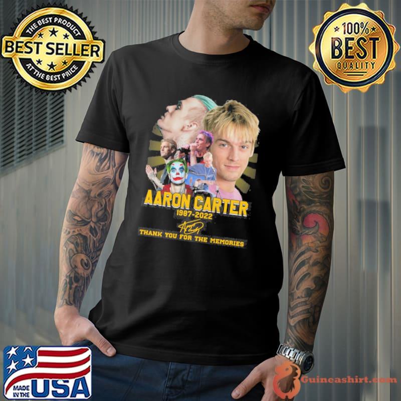 Aaron Carter 1987-2022 thank you for the memories signature shirt