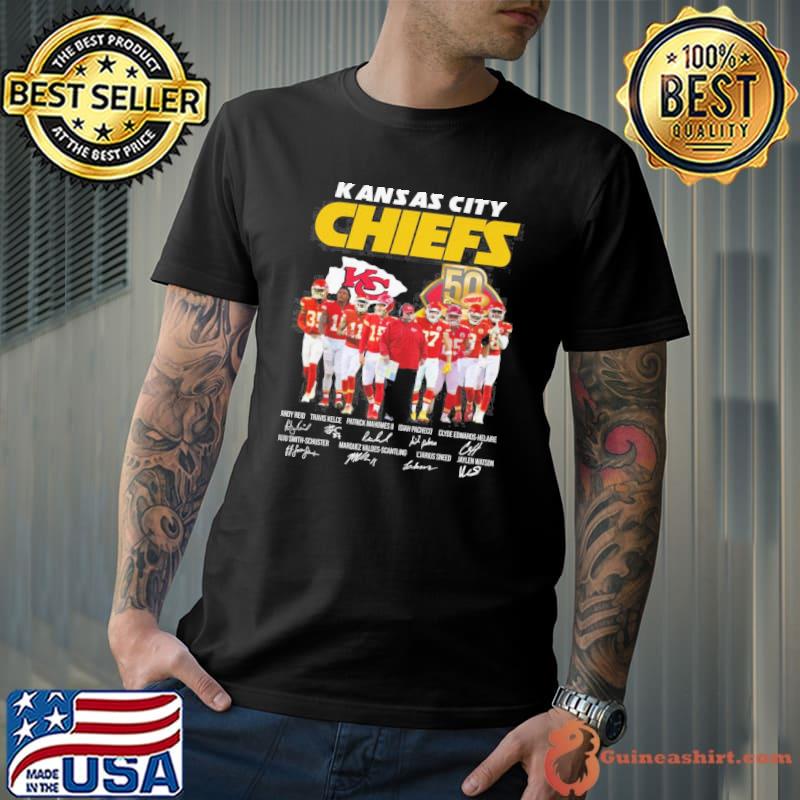 Kansas city Chiefs 50 signatures shirt