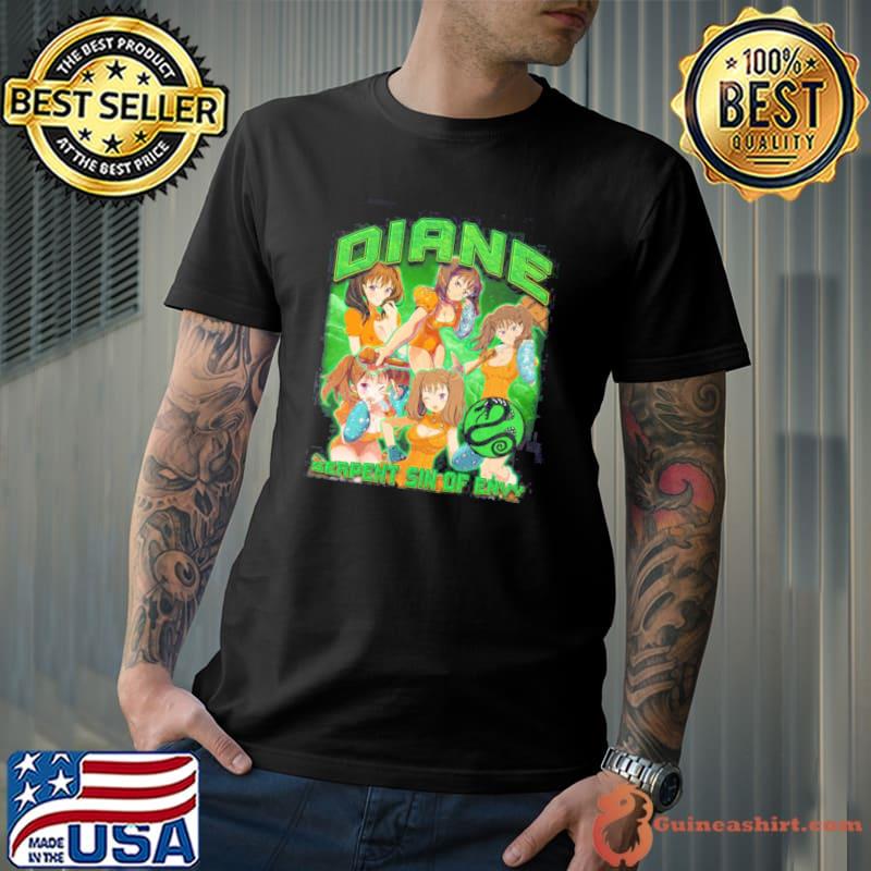Nanatsu no taizaI serpent sin of envy the seven deadly sins diane 7 deadly sins anime character shirt