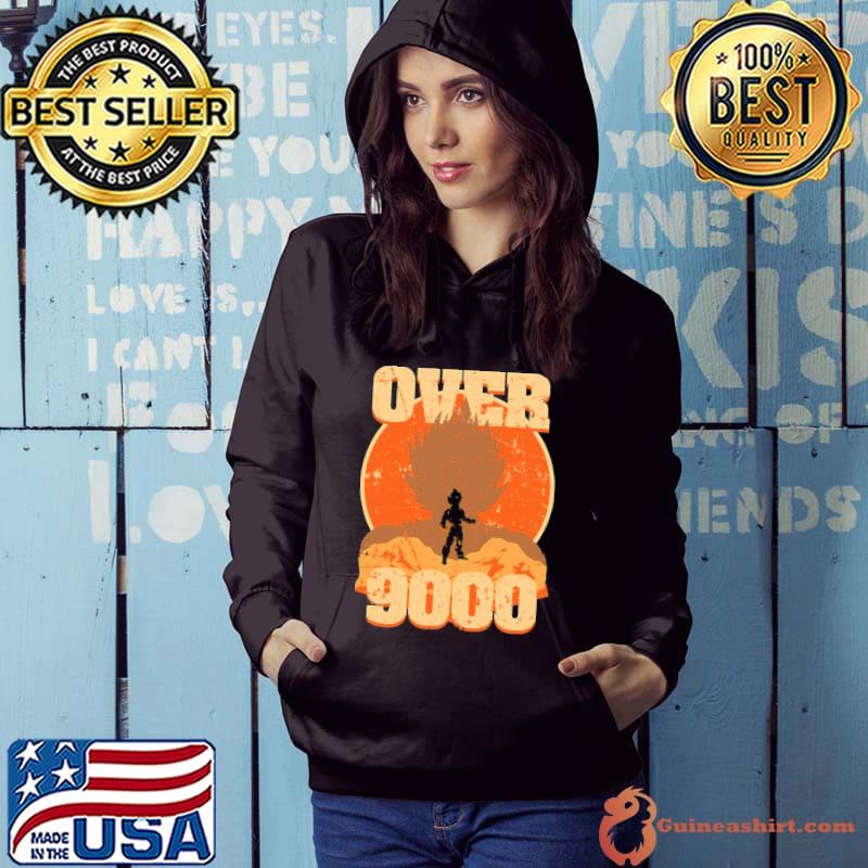 Over 9000 vegeta dragon ball z dbz manga vintage grunge texture classic s Hoodie