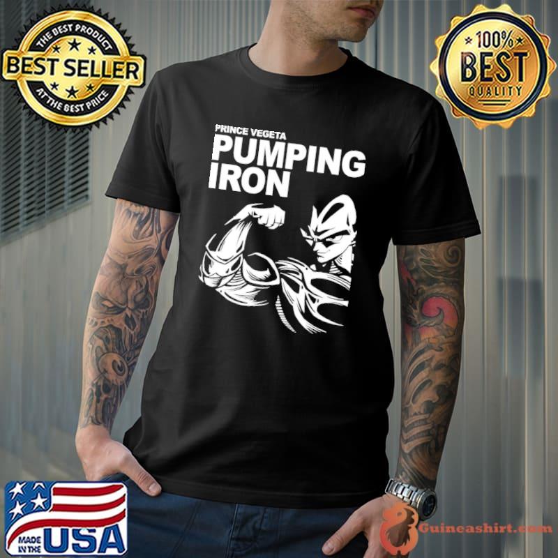 Prince vegeta pumping iron dbz dragon ball classic art shirt
