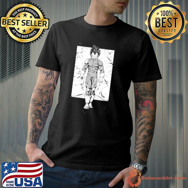 Prince vegeta ultra ego bnw artwork dragon ball z dbz anime shirt