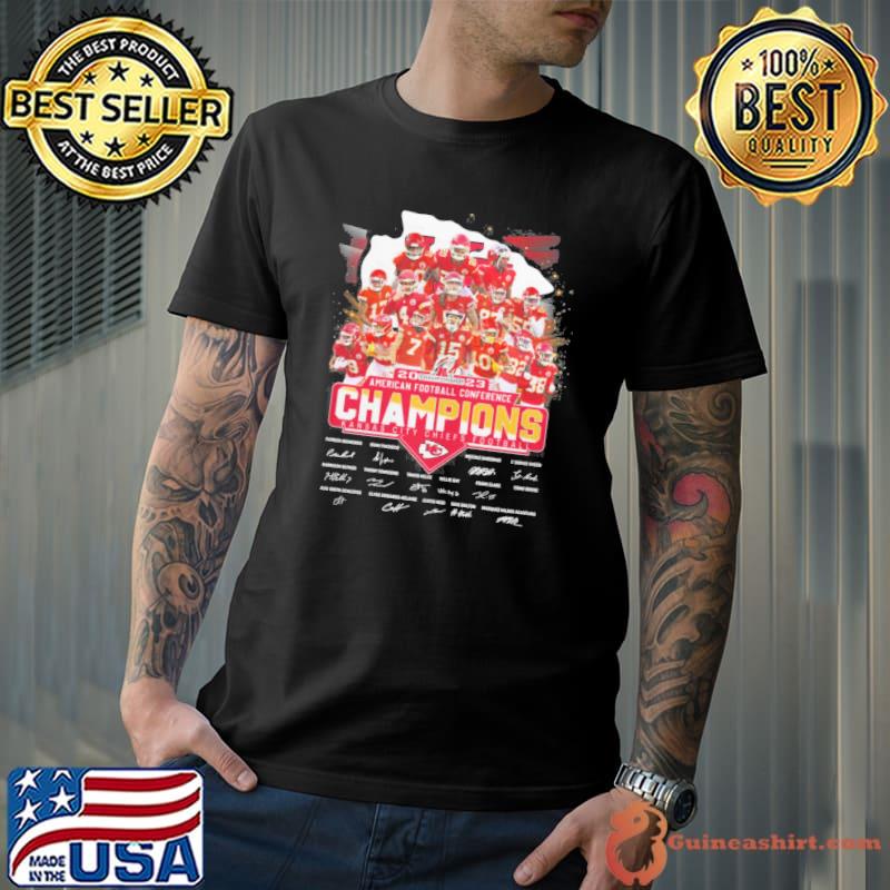 2023 American Football Conference Champions Kansas City Chiefs Signatures T- shirt, hoodie, sweater, long sleeve and tank top