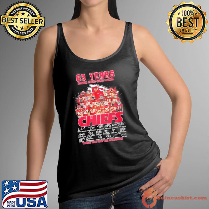 63 years 1961-2023 Chiefs thank you for the memories signatures s Tank Top
