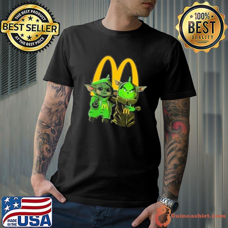 Baby Yoda and Grinch McDonald's shirt