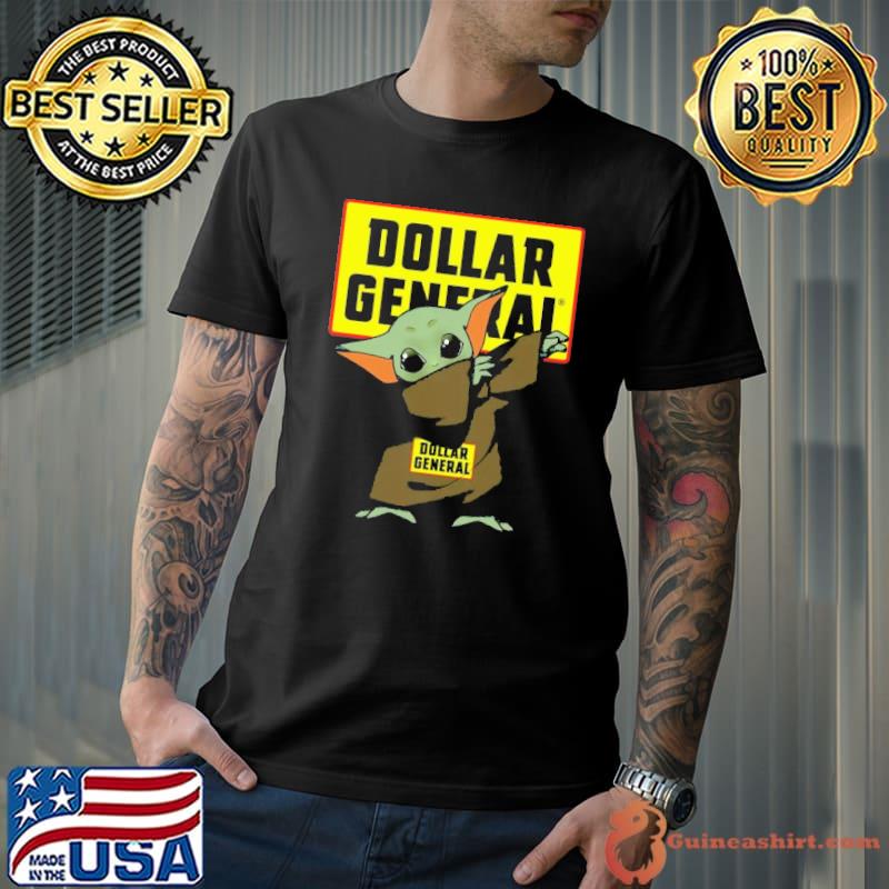 Baby Yoda dabbing Dollar General shirt