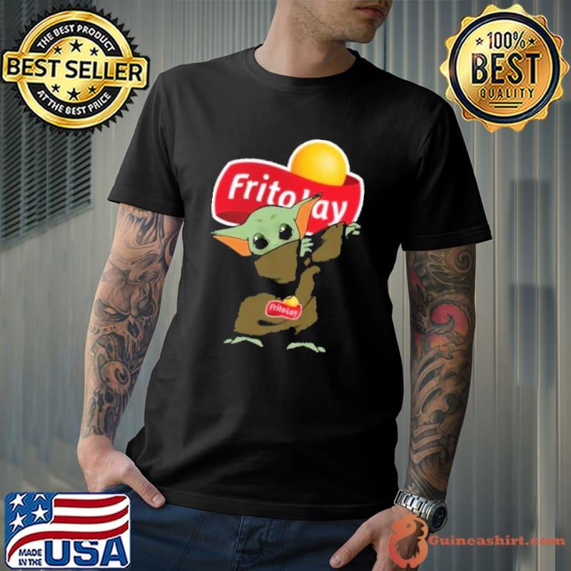 Baby yoda dabbing Frito Lay shirt