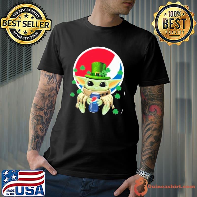 Baby yoda hug Pepsi St.Patrick's day shirt