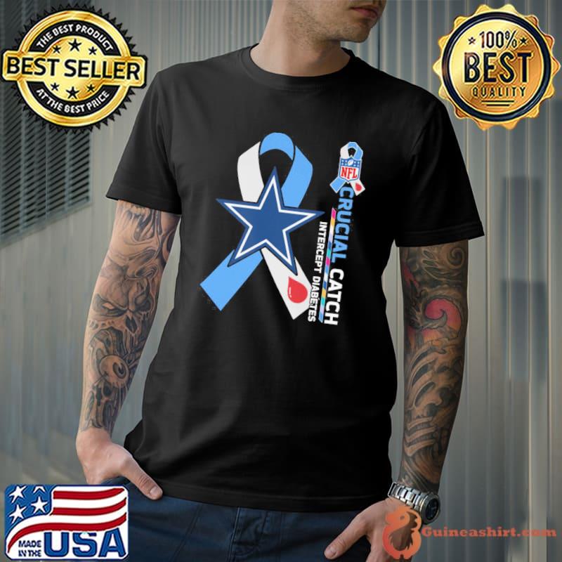 Breast Cancer Dallas Cowboys Crucial Catch Intercept Diabetes Shirt