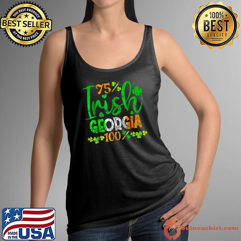 Full Of Shenanigans St Patrick's Day Orca Fish Clovers 75 Irish georgia 100 T-Shirt Tank Top