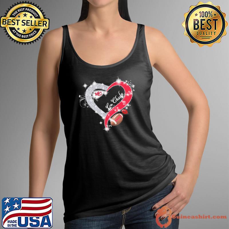 Kansas city Chiefs diamond heart love shirt, hoodie, sweater, long sleeve  and tank top