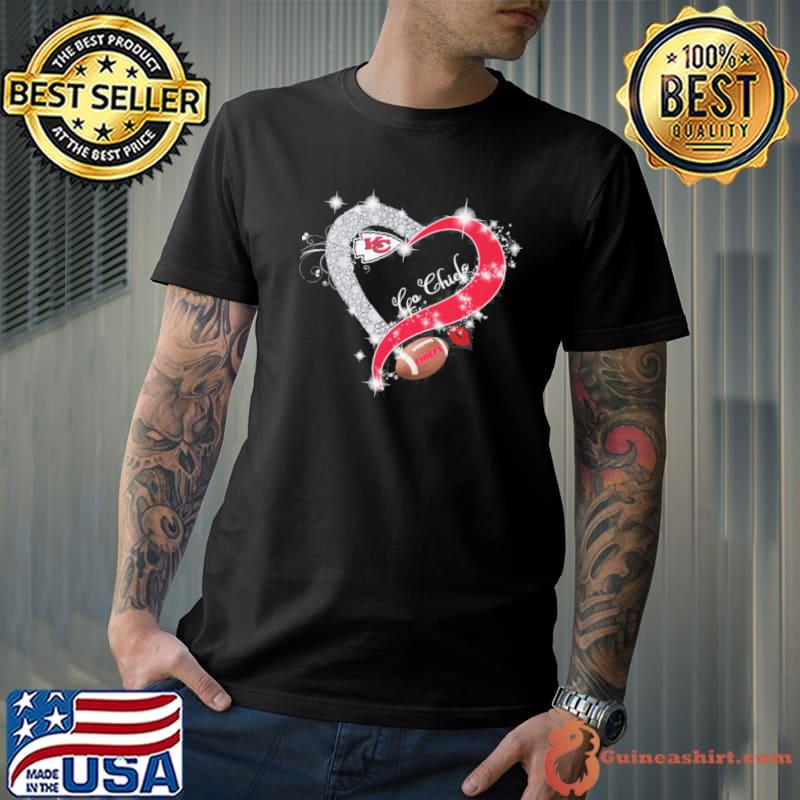 Kansas City Chiefs girl diamond heart shirt, hoodie, sweater and v-neck t- shirt