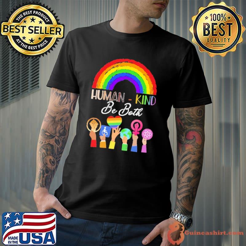 Human kind be both LGBT Black live matter rainbow shirt