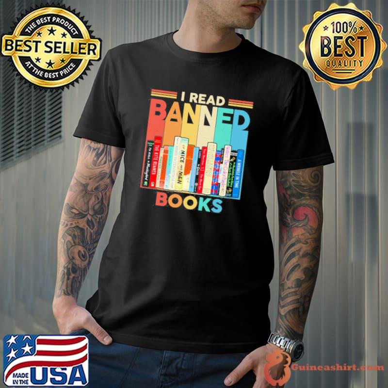 I read banned books vintage retro shirt