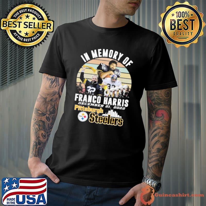 Premium In memory of Franco Harris Pittsburgh Steelers vintage shirt,  hoodie, sweater, long sleeve and tank top