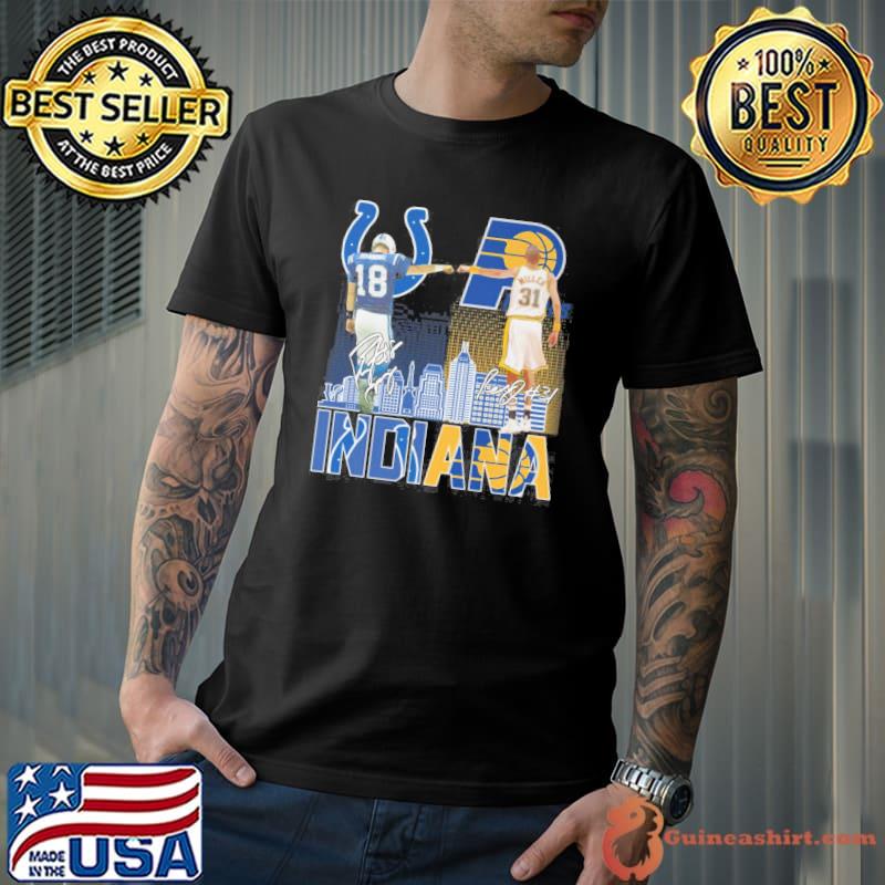 Indiana Indianapolis Colts Indiana Pacers Miller signatures shirt