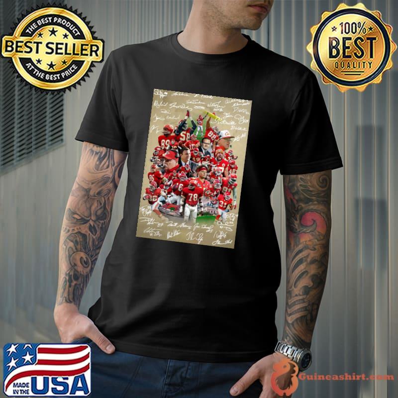 Kansas city Chiefs poster signatures football shirt