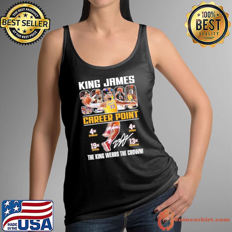King James Career Point the king wears the crown signature s Tank Top