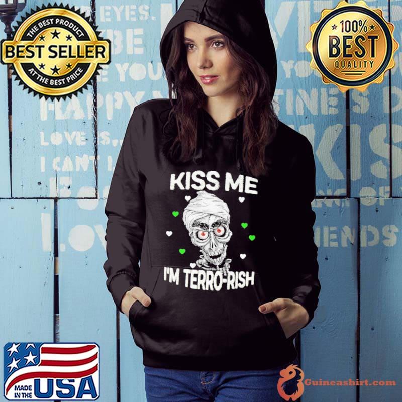 Kiss me I'm terro-rish skull s Hoodie