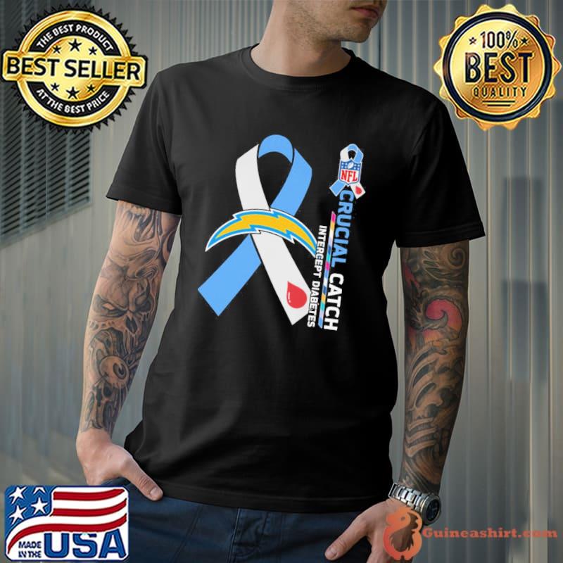 Los Angeles Chargers Crucial catch intercept Diabetes NFL shirt