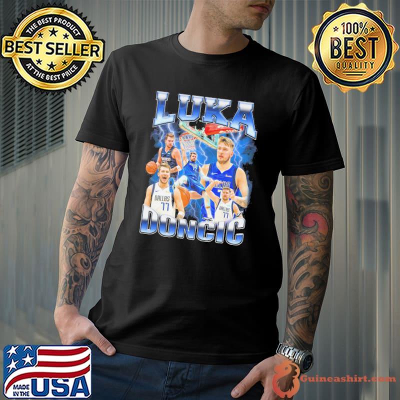 Luka Doncic Dallas Mavericks NBA Basketball Black Crew shirt