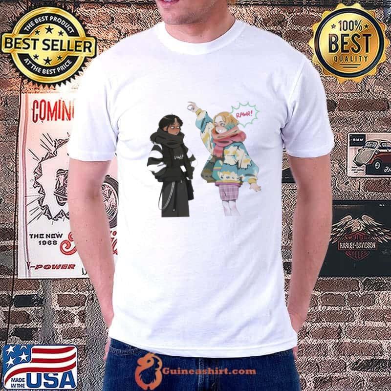 Melanin Apparels wednesday' and Enid Sinclair Netflix rawr shirt