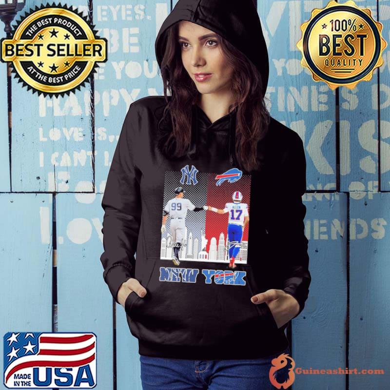 New York Yankees and Buffalo Bills New York signatures s Hoodie