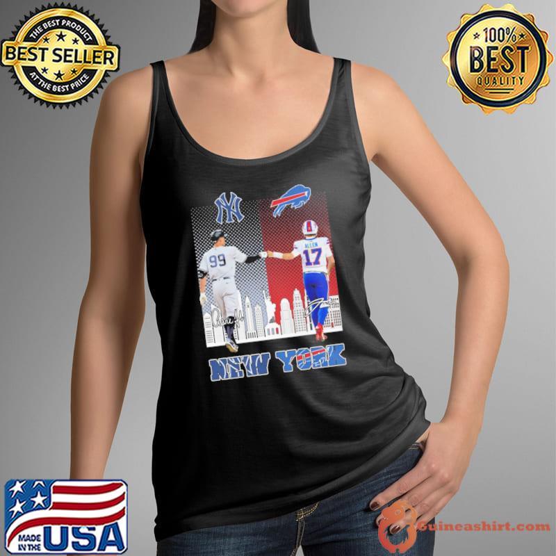 New York Yankees and Buffalo Bills New York signatures s Tank Top