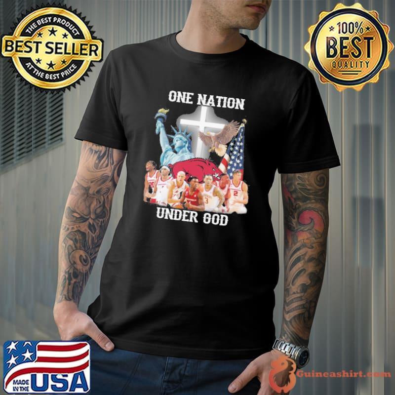 One nation under god Razorbacks America flag shirt