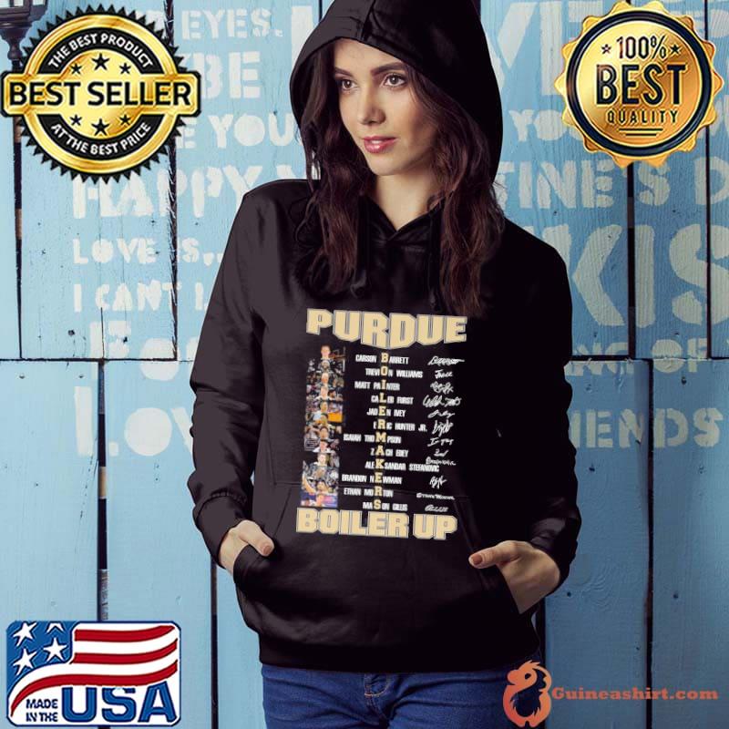 Purdue Boiler up Carson Barrett Trevion Williams signatures s Hoodie